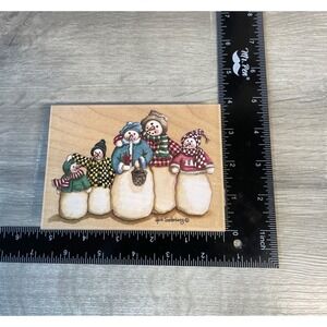Heidi Stamps Happen Snowmen Rubber Stamp Made In USA